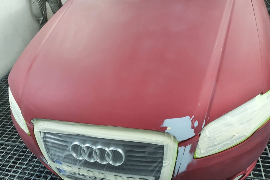 audi reparado con chapa y pintura